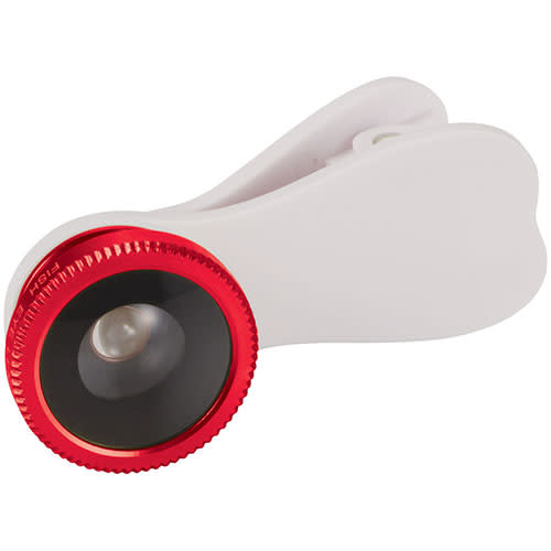 Fisheye Lens Clips in White/Red