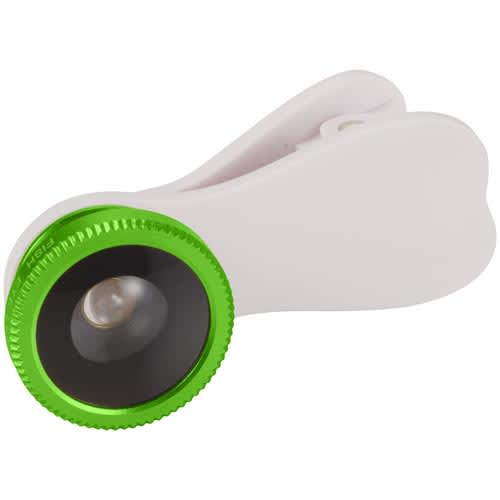 Fisheye Lens Clips in White/Green