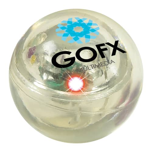 Flashing Bouncing Balls in Clear White/Red