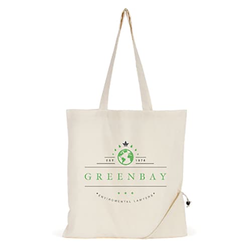 Promotional Foldable Cotton Shopper Bags with company logo