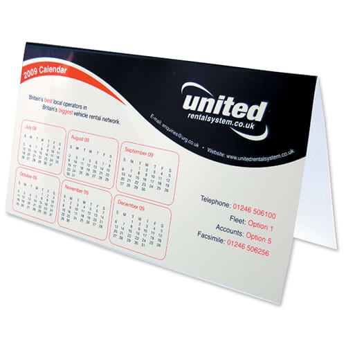 Free Standing Desk Calendars in White