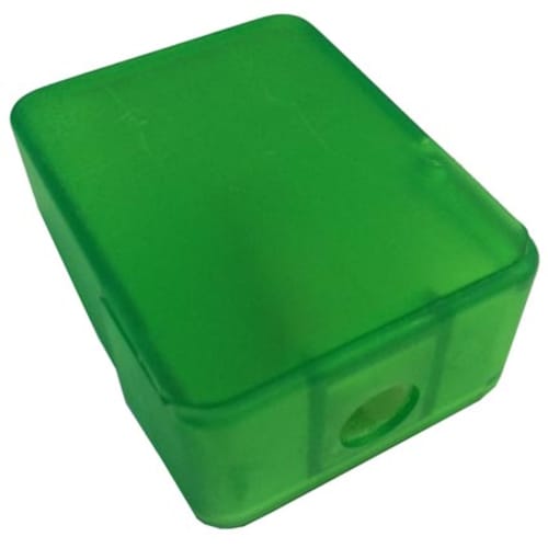 Promotional Frosted Box Sharpeners in green from Total Merchandise