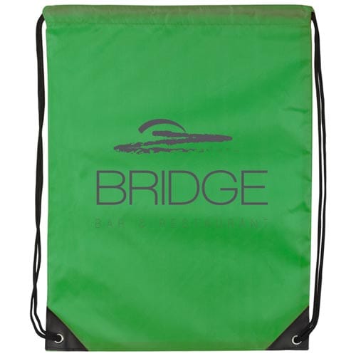 Full Colour Printed Drawstring Bags in Green