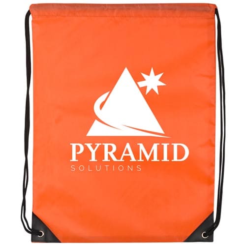 Full Colour Printed Drawstring Bags in Orange
