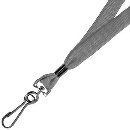 Custom Printed 10mm Tubular Lanyards in Grey from Total Merchandise