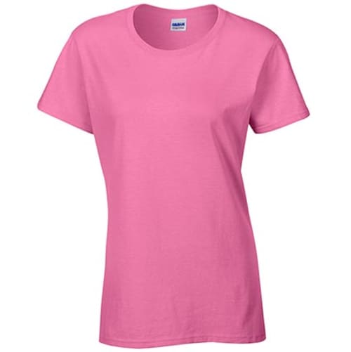 Branded Custom Branded Gildan Ladies Heavy Cotton T-Shirts in Azalea from Total Merchandise