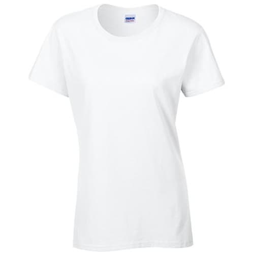 Custom Branded Gildan Ladies Heavy Cotton T-Shirts in White from Total Merchandise