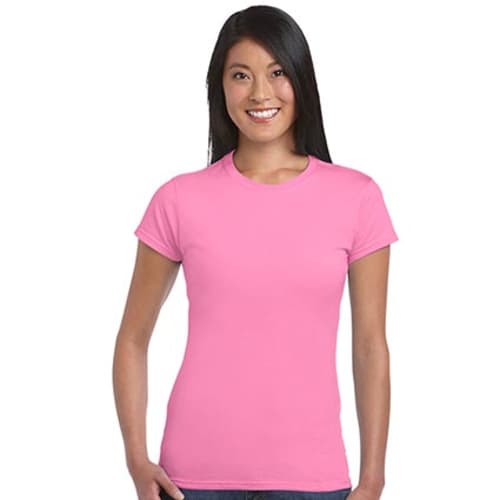 Gildan Ladies Soft Style T-Shirts in Azalea