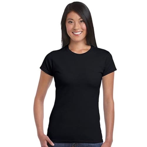 Gildan Ladies Soft Style T-Shirts in Black