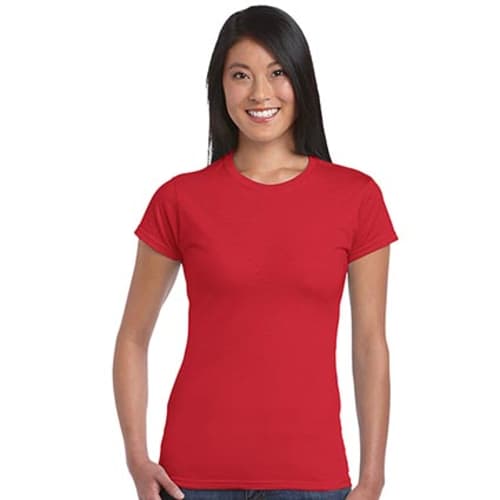 Gildan Ladies Soft Style T-Shirts in Red