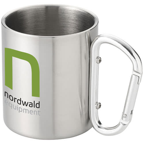 Insulated Carabiner Mug in Silver