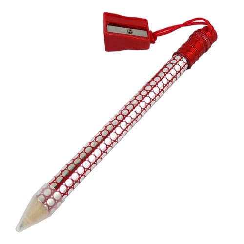 Promotional Jumbo Pencil with Sharpener in red from Total Merchandise