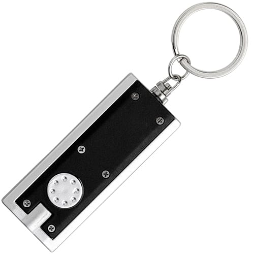 Promotional LED Keyholder Lights in black from Total Merchandise