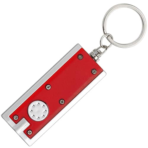 Custom printed LED Keyholder Lights in red from Total Merchandise