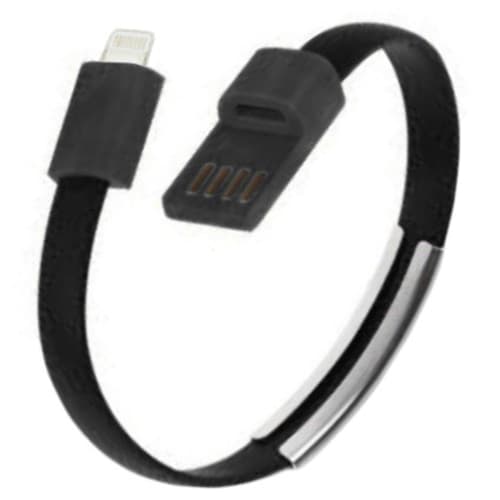 Lightning USB Adaptor Bracelets in Black