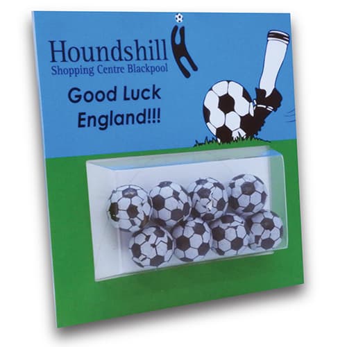 Large Chocolate Football Promocards