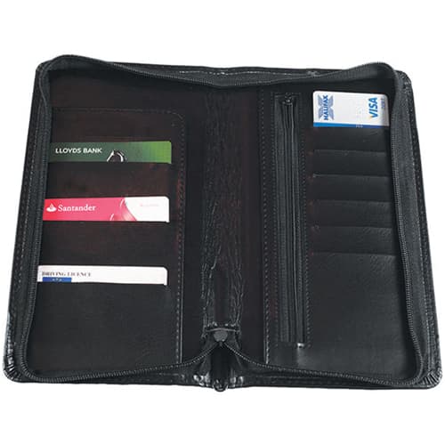 Promotional Leather Look Travel Wallets for Company Gifts