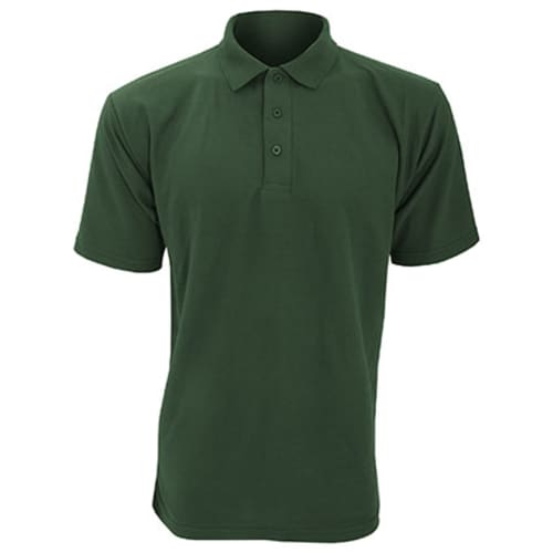 UCC Lightweight Pique Polo Shirts in Bottle Green