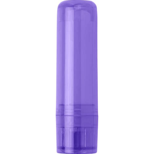 Custom Printed Lip Balm Sticks in Transparent Purple From Total Merchandise