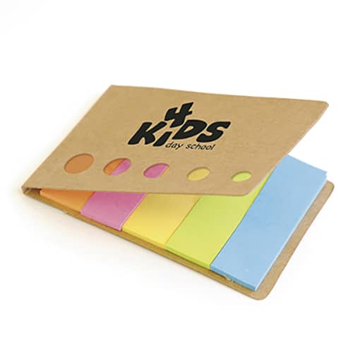 Branded sticky notes for desktop advertising