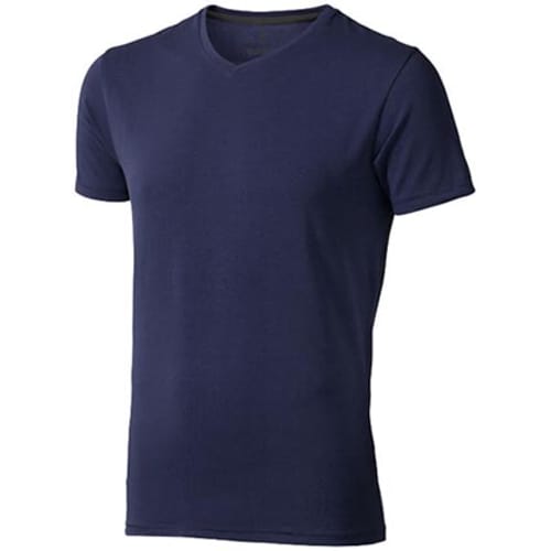 Custom Printed Men's V Neck Organic T-Shirts in Navy from Total Merchandise