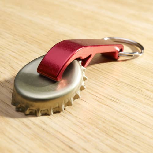 Branded Metal Bottle Opener Keyholders Engraved with Your Business Message from Total Merchandise