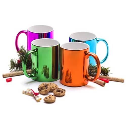 Metallic Finish Ceramic Mugs