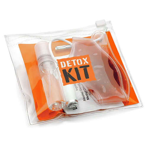 Branded Mini Hang Over Kits in Orange with Printed Logo from Total Merchandise