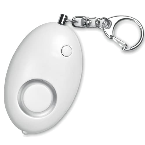 Mini Personal Alarm Keyrings in White