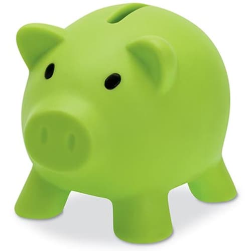 Mini Piggy Banks in Lime