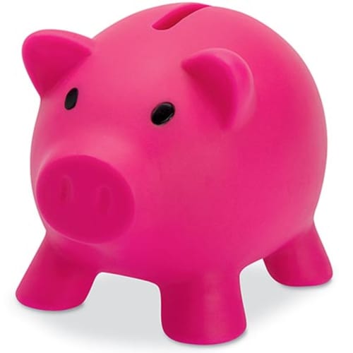 Mini Piggy Banks in Fuchsia