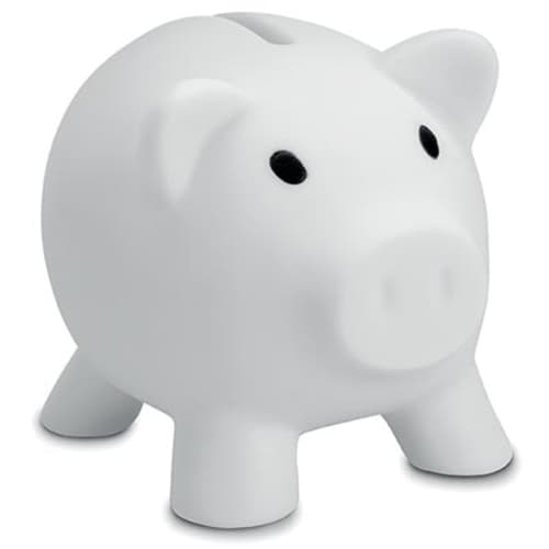 Mini Piggy Banks in White