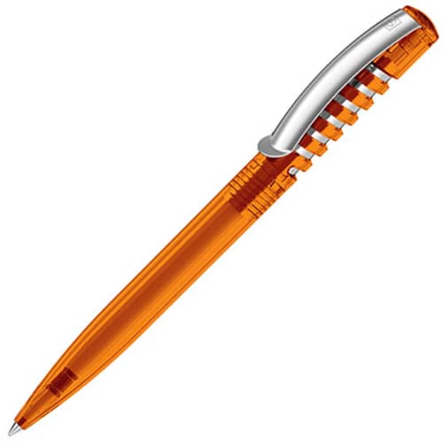 Personalised  New Spring Clear Pen in Orange from Total Merchandise