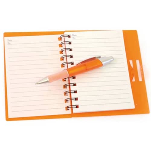 Notepad in a Plastic Case and Pen