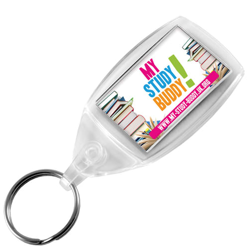 Promotional P6 Keyring Printed with a logo in Full Colour from Total Merchandise