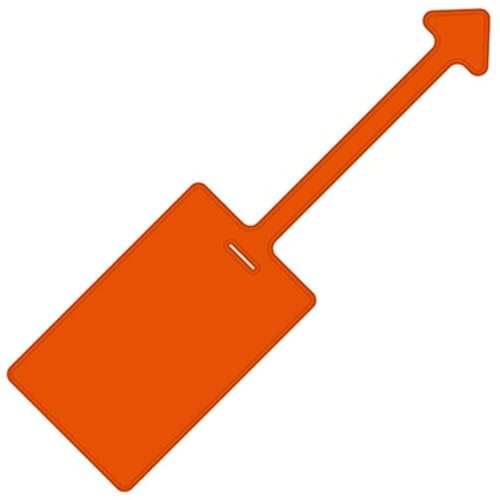 PVC Luggage Tags in Orange