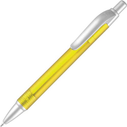 Promotional Panther Frost Ballpens in Frosted Yellow from Total Merchandise