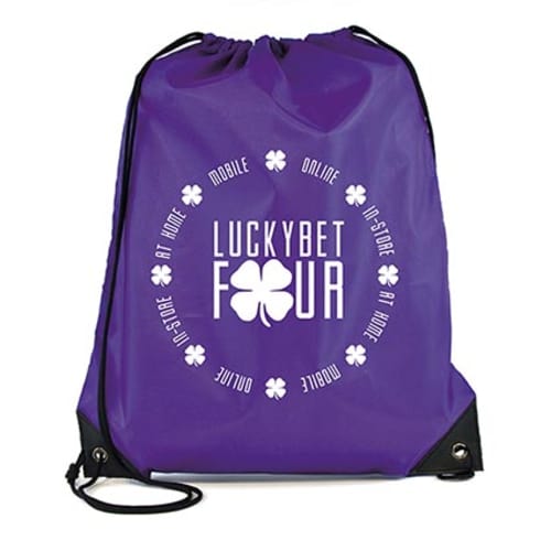 Logo branded Polyester Drawstring Pink in Purple from Total Merchandise