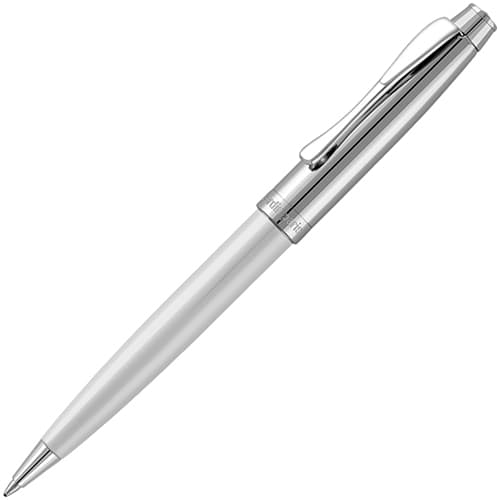 Custom Branded Pierre Cardin Clermont Ballpens in White from Total Merchandise