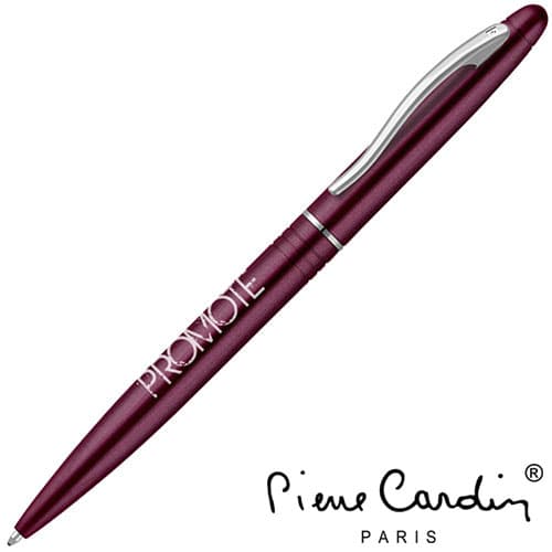 Promotional Pierre Cardin Opera Ballpens in Pearl Red Printed with a Logo by Total Merchandise