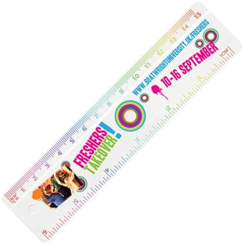 Promotional Plastic 15cm Ruler for in white from Total Merchandise