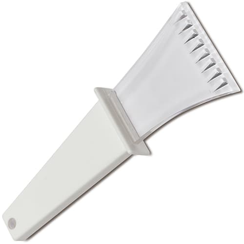 Custom branded Plastic Ice Scrapers in white from Total Merchandise