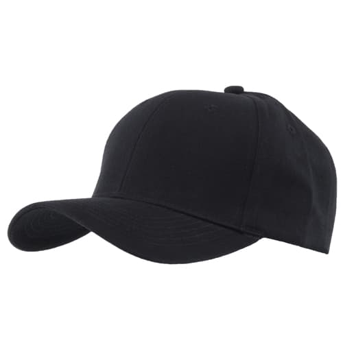 Promotional Premium Brushed Heavy Cotton Caps in black from Total Merchandise