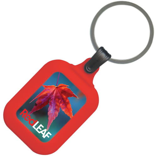 Premium Plastic Keyrings in Red