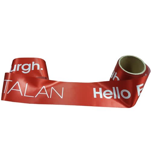 Printed ribbon branded with your corporate design from Total Merchandise