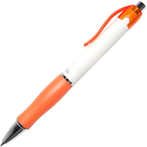 PromoGrip Gel Pens in White/Orange