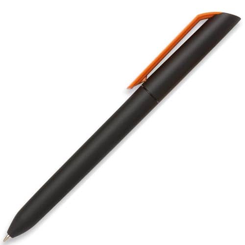 Pure Soft Black Ballpens in Orange