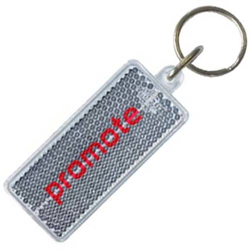 Rectangle Reflector Keyrings