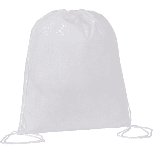 Recyclable Rainham Drawstring Bag in White