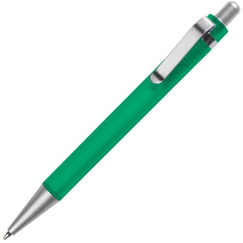 Personalised Rodeo Frost Ballpens in Green Printed with a Logo by Total Merchandise